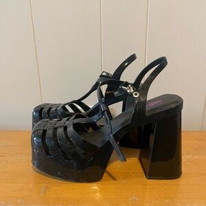 Melissa black jelly heels